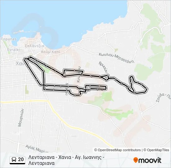20 Bus Line Map