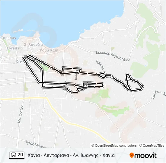 20 Bus Line Map