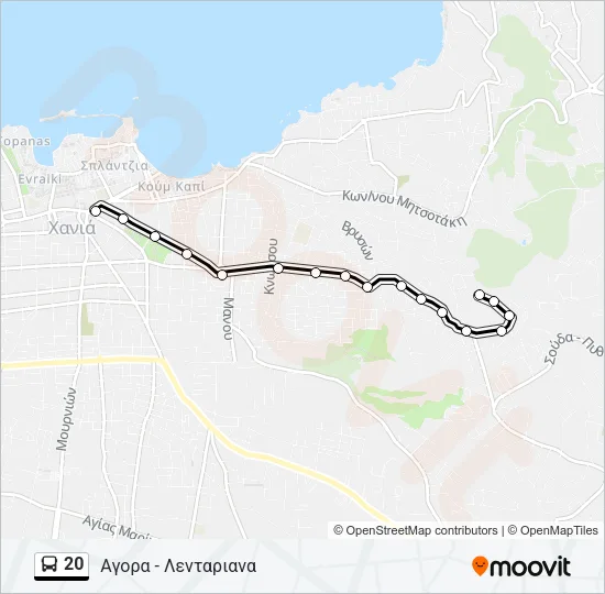 20 Bus Line Map