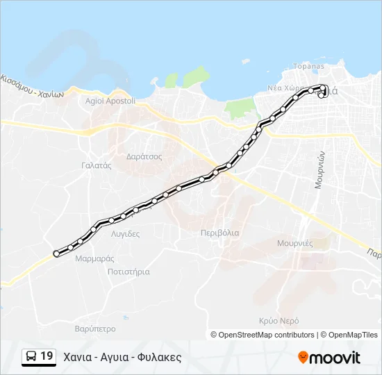 19 Bus Line Map