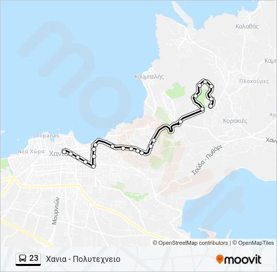 23 Bus Line Map