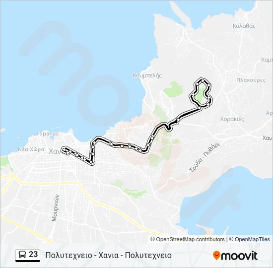 23 Bus Line Map
