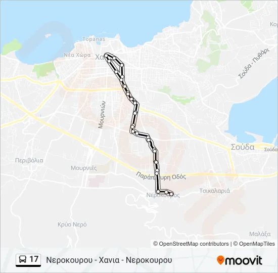 17 Bus Line Map