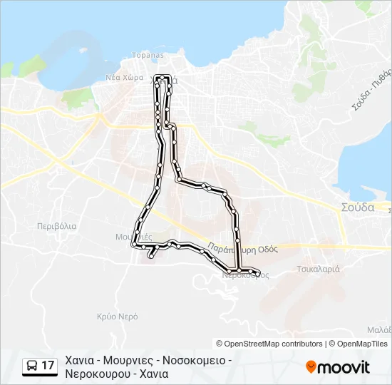 17 Bus Line Map