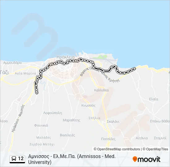 12 Bus Line Map