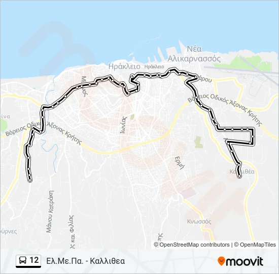 12 Bus Line Map