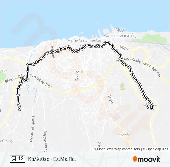 12 Bus Line Map