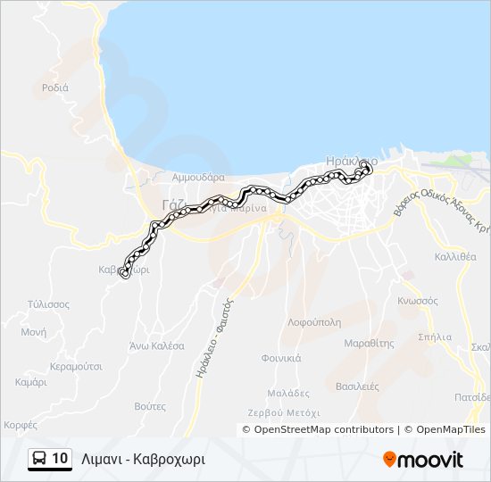 10 bus Line Map