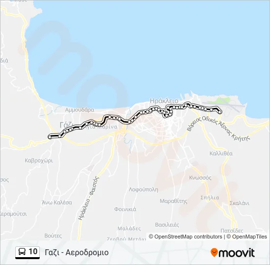 10 Bus Line Map