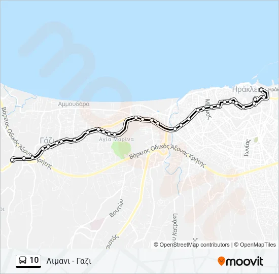 10 Bus Line Map