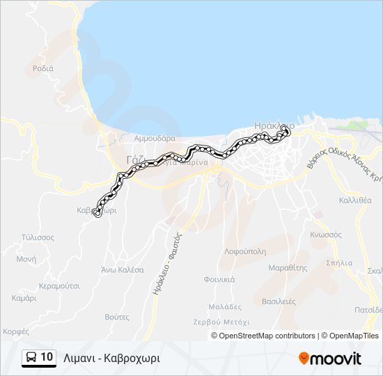 10 bus Line Map