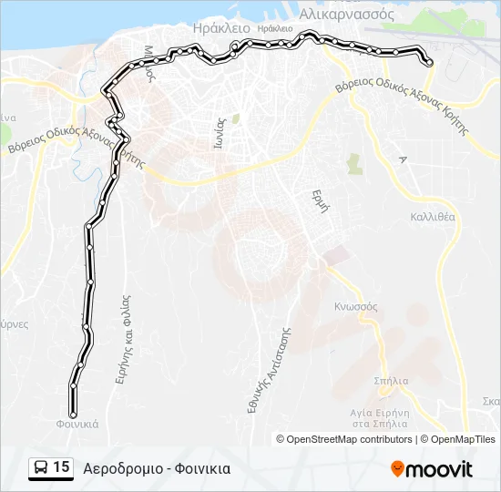 15 Bus Line Map