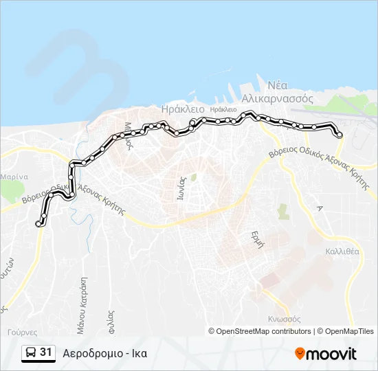 31 Bus Line Map