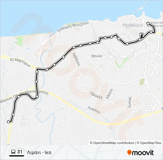 31 Bus Line Map
