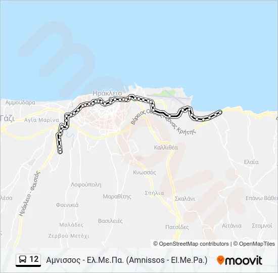 12 Bus Line Map