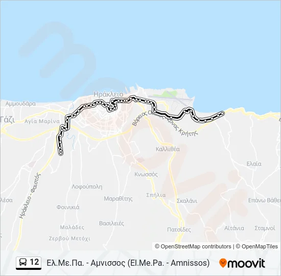 12 Bus Line Map