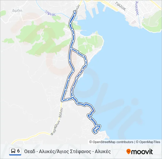 6 Bus Line Map