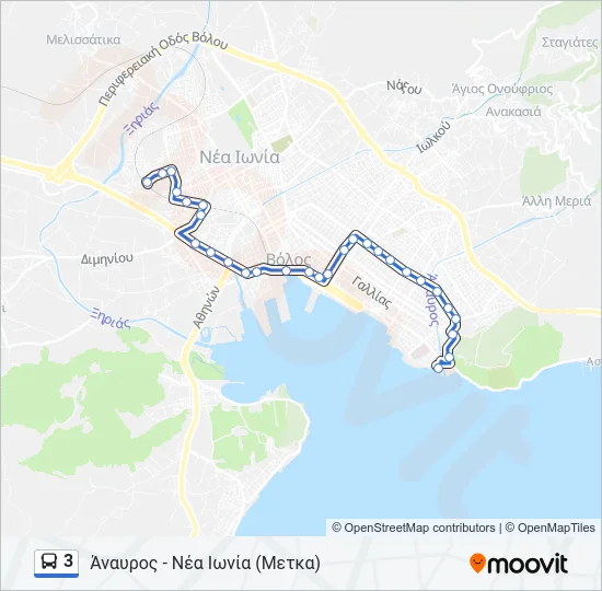 3 Bus Line Map