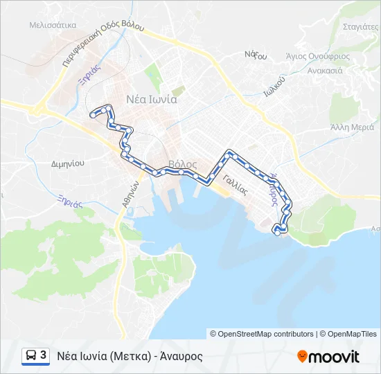 3 Bus Line Map