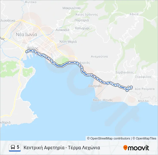 5 Bus Line Map