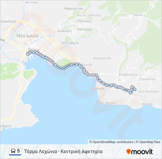 5 Bus Line Map