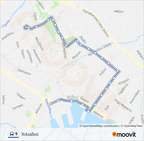 9 Bus Line Map