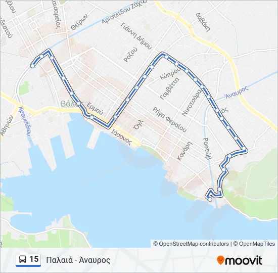 15 Bus Line Map