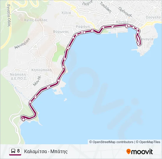 8 Bus Line Map