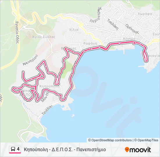 4 Bus Line Map