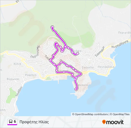 6 Bus Line Map