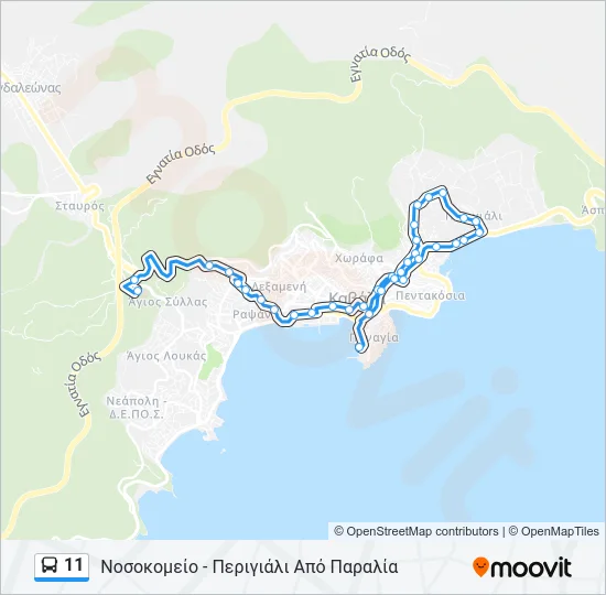 11 Bus Line Map