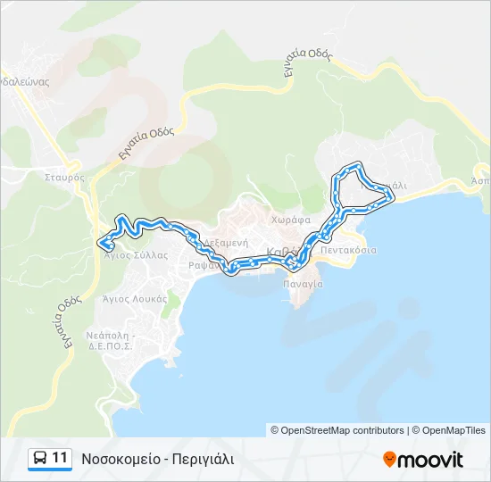 11 Bus Line Map