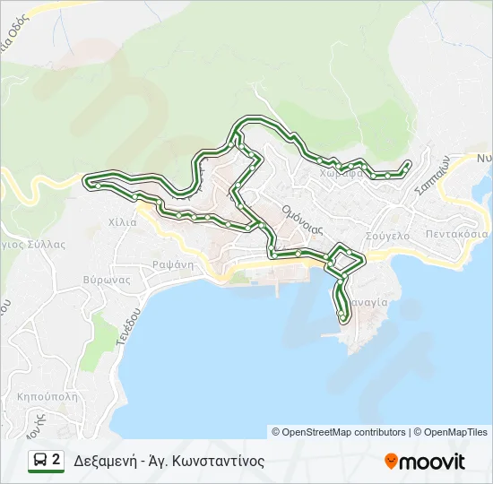 2 Bus Line Map