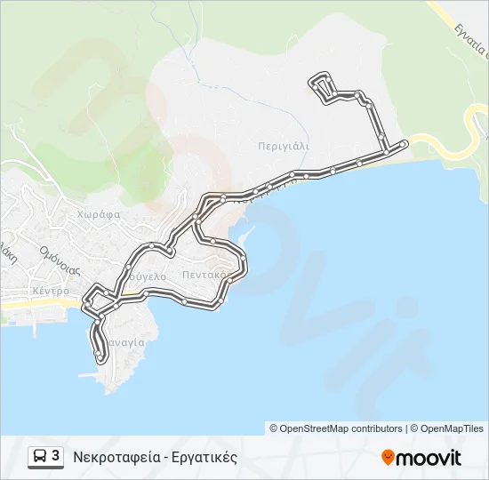 3 Bus Line Map