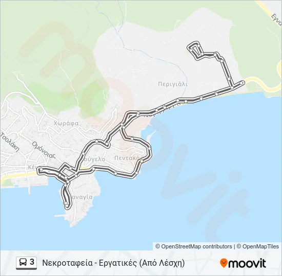 3 Bus Line Map
