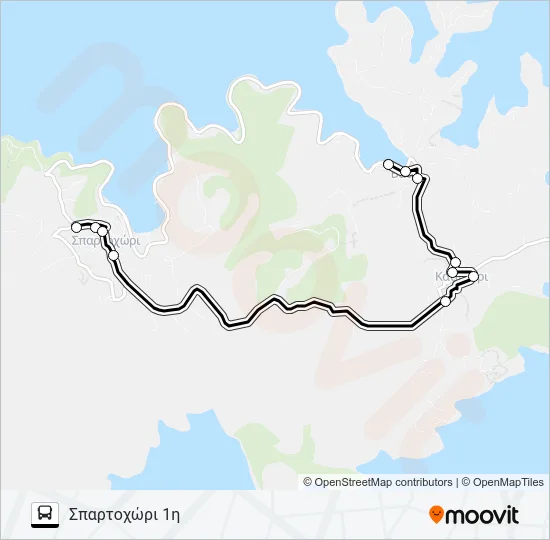 1 Bus Line Map