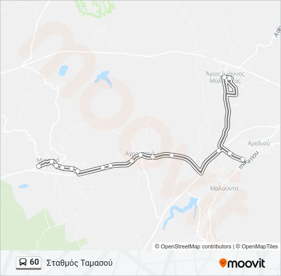 60 Bus Line Map
