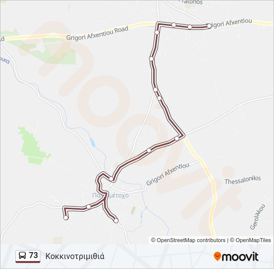 73 Bus Line Map