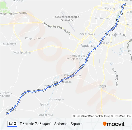 2 Bus Line Map