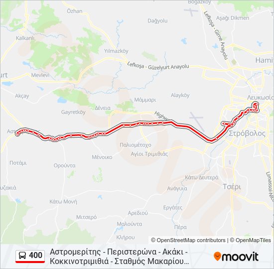 400 bus Line Map