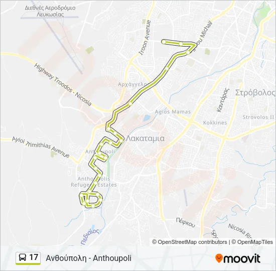 17 Bus Line Map