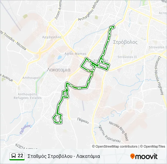 22 Bus Line Map