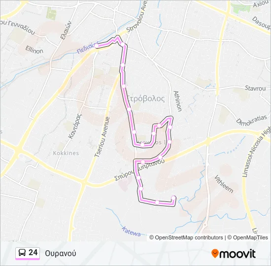 24 Bus Line Map