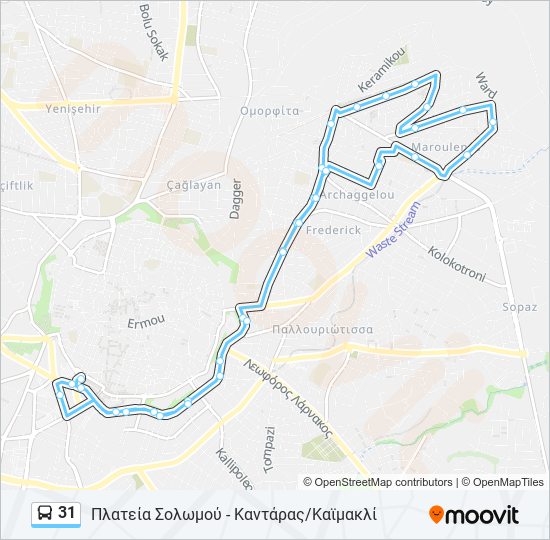 31 bus Line Map