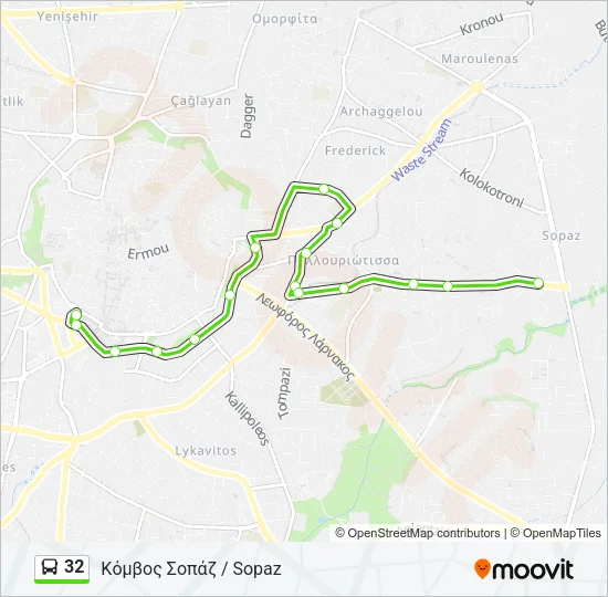 32 Bus Line Map