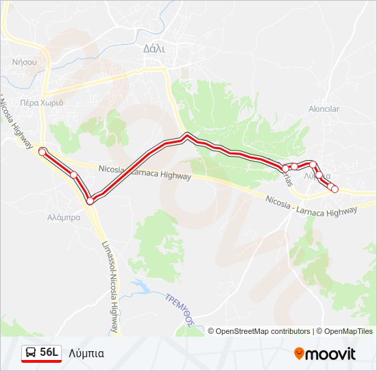56L Bus Line Map