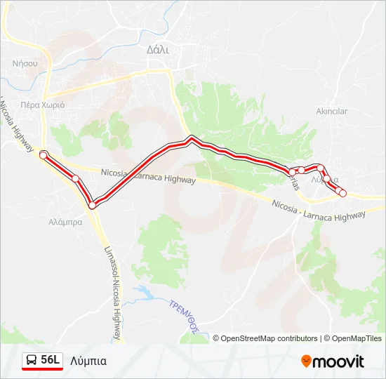 56L Bus Line Map