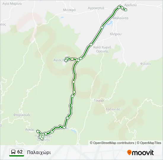 62 Bus Line Map