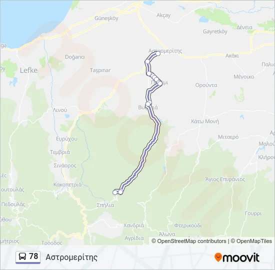 78 Bus Line Map
