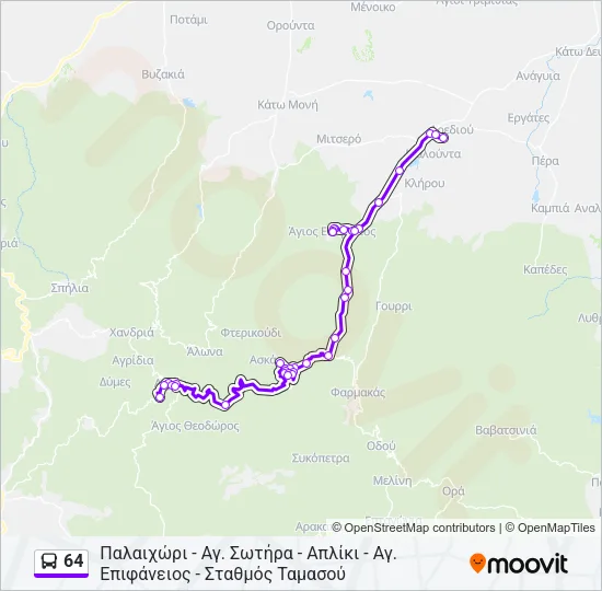 64 Bus Line Map